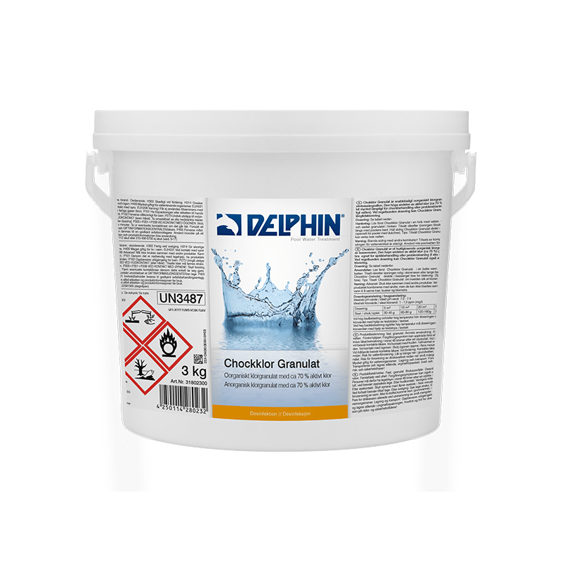 Chockklor Granulat, 3 kg hink - Vattenakuten
