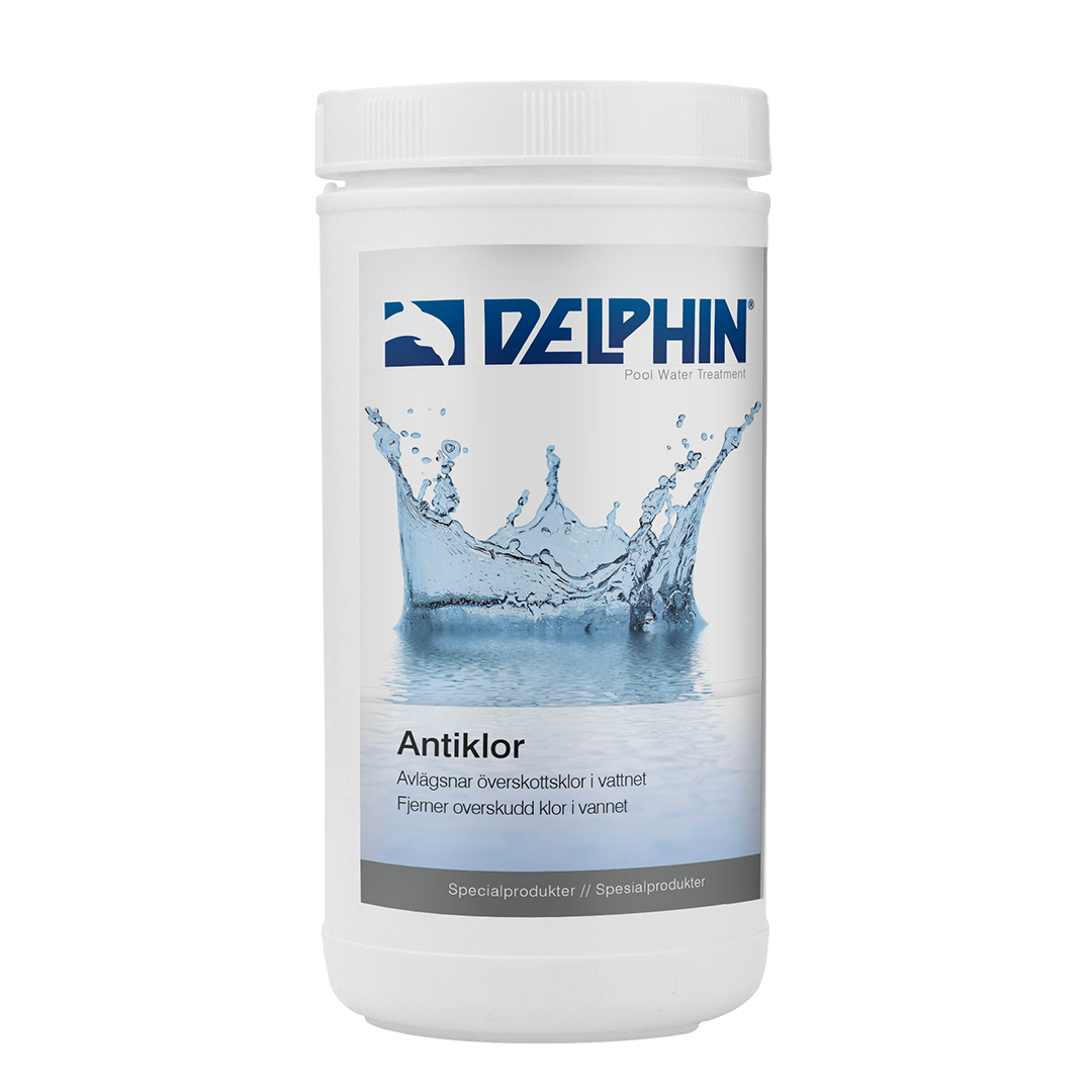 Antiklor 1 kg – Snabbverkande klorneutralisering för pool & spa. Sänker klorhalten utan att påverka pH-värdet.