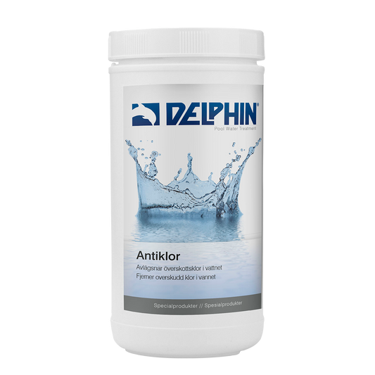 Antiklor 1 kg – Snabbverkande klorneutralisering för pool & spa. Sänker klorhalten utan att påverka pH-värdet.