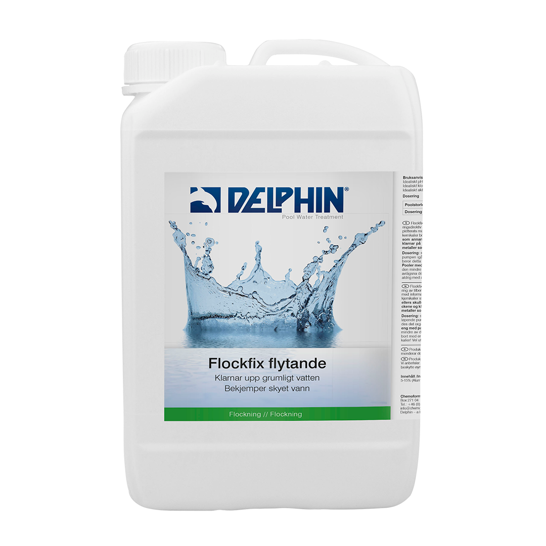 Flockfix Flytande 3 L – Effektiv flockningsvätska för pool. Samlar små partiklar och förbättrar vattenkvaliteten