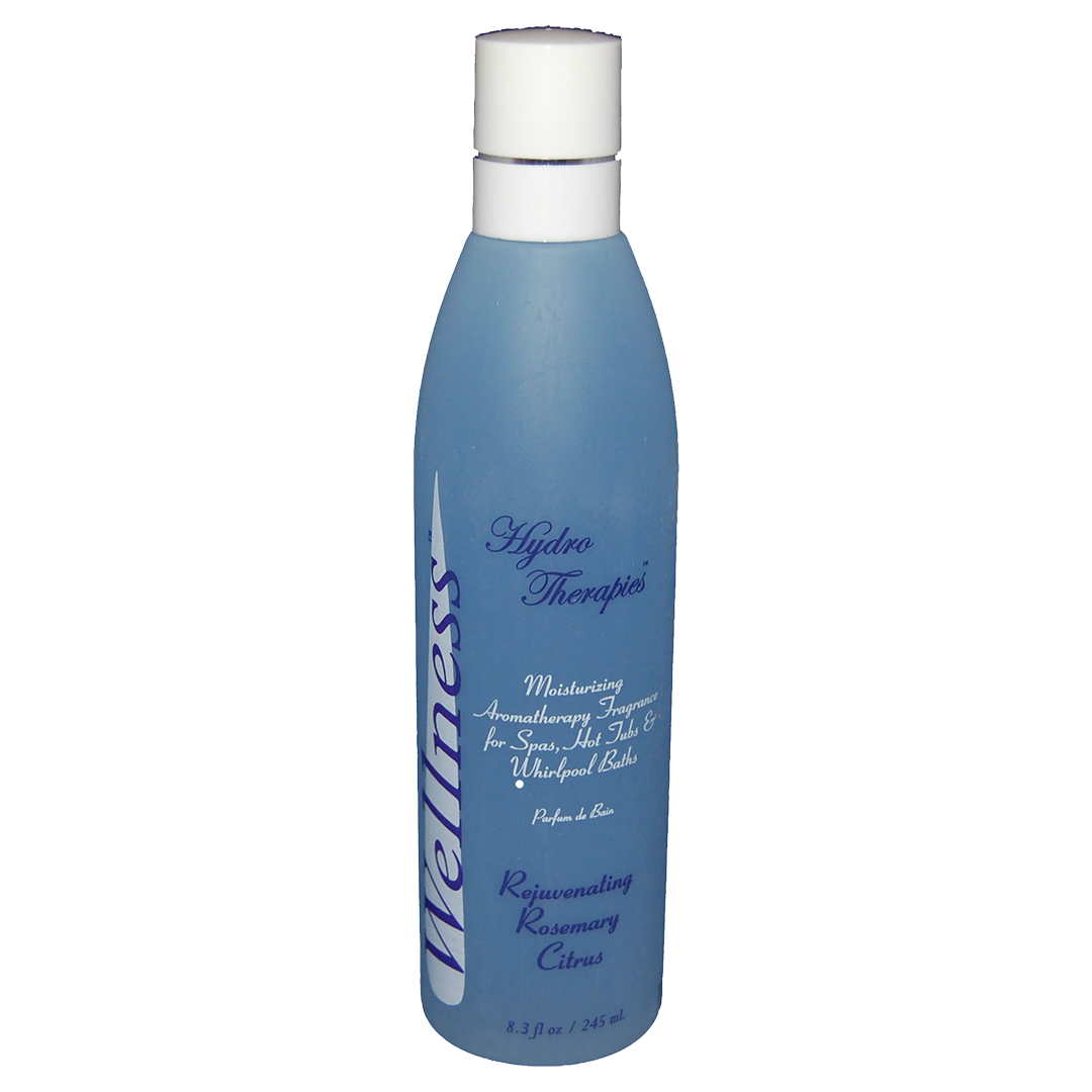 Flaska med Spa Doft Rosmarin & Citrus 240 ml – Aromaterapi för spabad. Långvarig doft, påverkar inte vattenbalansen.