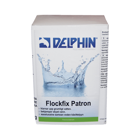 Flockfix Patron 1 kg – Effektiv flockning för pooler. Tar bort grumlighet och förbättrar vattenkvaliteten.