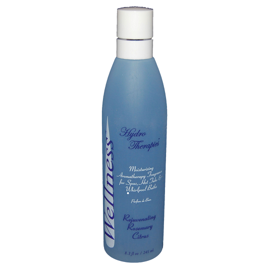 Flaska med Spa Doft Rosmarin & Citrus 240 ml – Aromaterapi för spabad. Långvarig doft, påverkar inte vattenbalansen.